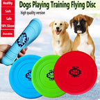 Close up of 7 inch flexible dog training toy