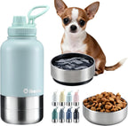 Matte black vacuum sealed pet travel container for small and medium breeds