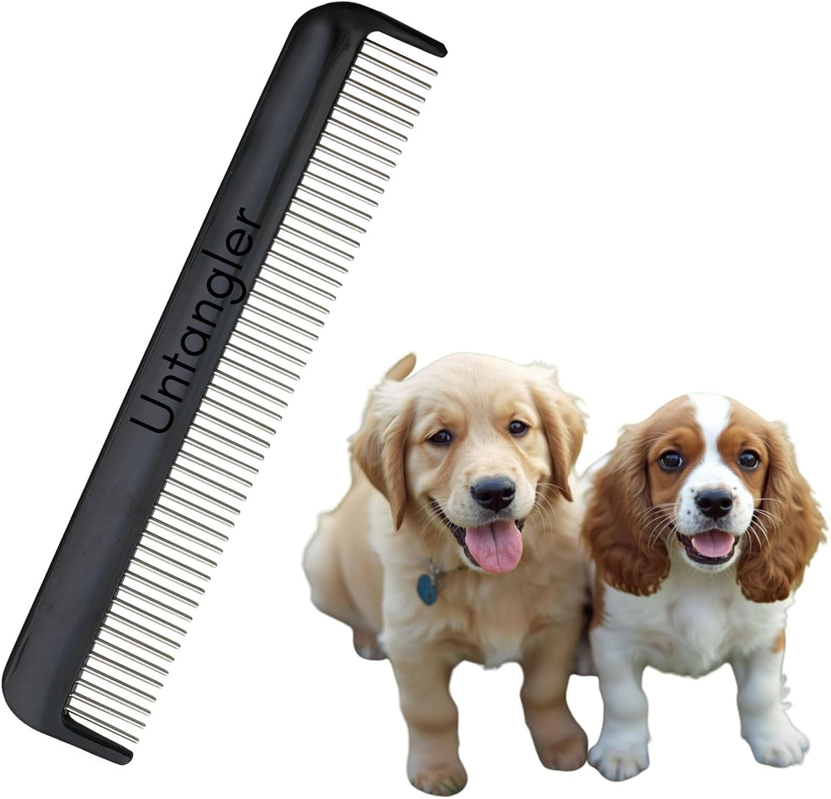 Pet comb for easy mat removal - silky smooth rotating teeth untangles without causing pain to pets. (7", Purple) - Image 12