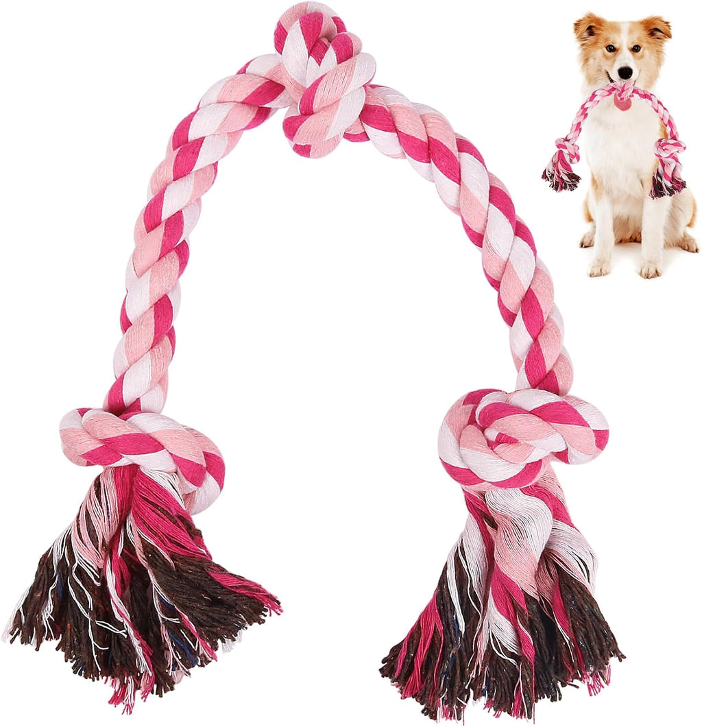 SZEE Dog Rope Toy for Large Dogs, 37 Inch 5 Knots, Tug of War Rope for Large Breeds, for Energy Release & Boredom Relief (Green & Blue) - Image 10