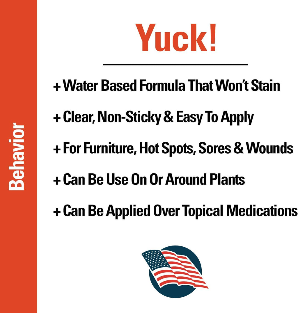 Close up of Vet Classics Yuck spray nozzle for easy application
