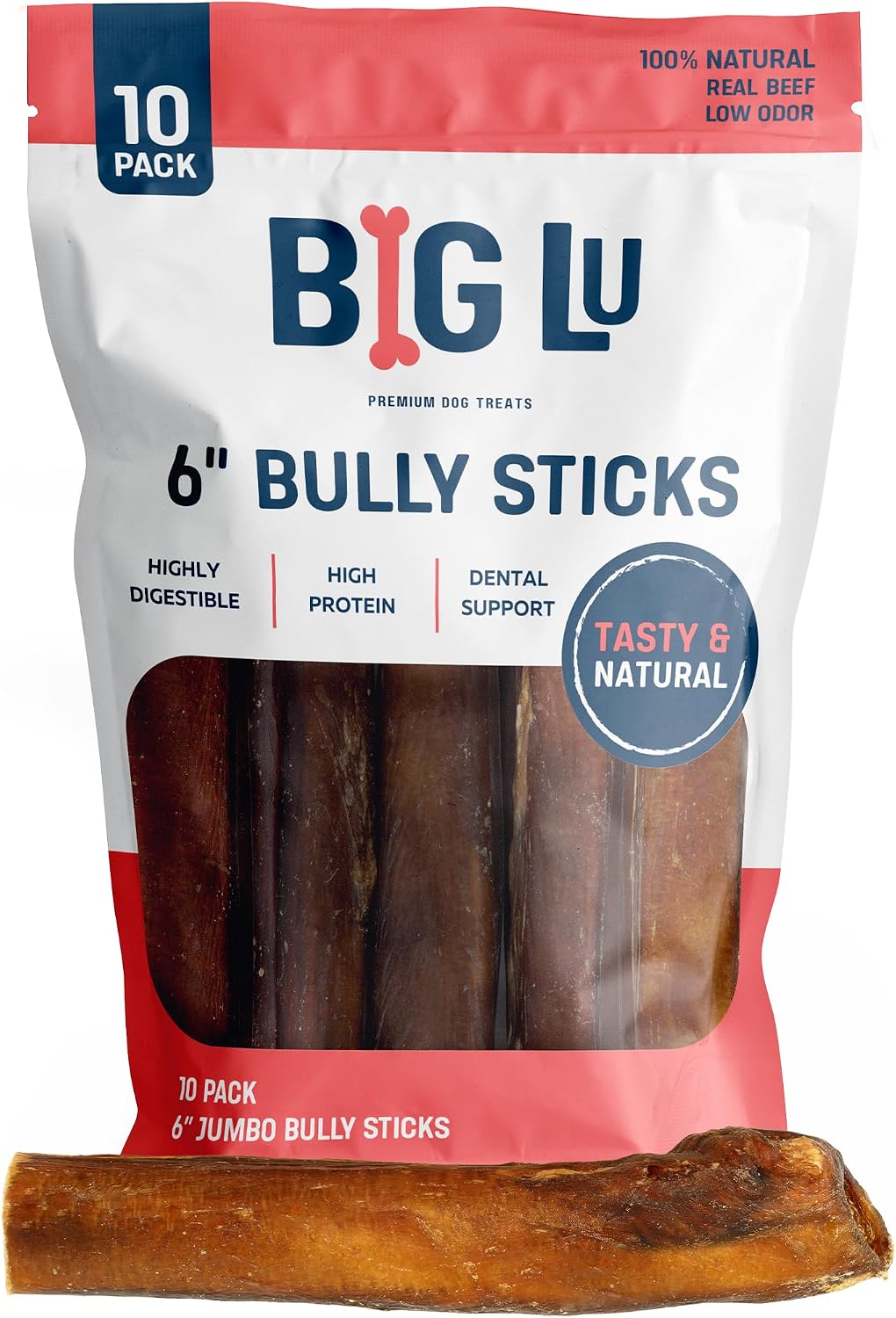 Big Lu - 2-4" Bully and Braided Bites, Variety Bag - 1 lb of 100% Grass-Fed Beef Chews for All Dogs, Natural, Fully Digestible, Long-Lasting Treats - Image 10