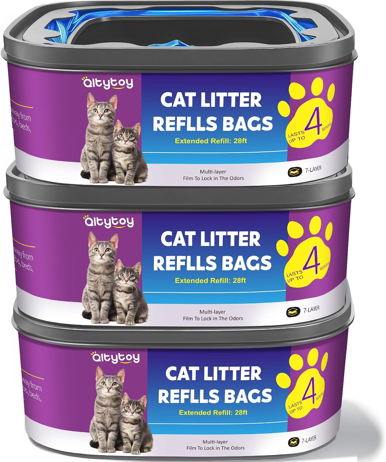 Qltytoy imported USA premium cat litter refill bags two pack product line up