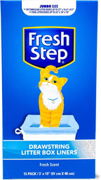 Fresh Step Drawstring Cat Litter Box Liners, Scented Heavy Duty Kitty Litter Bags for Large Oval or Rectangle Pans, Helps Contain Odor and Mess, Easy Lift Out Cleanup, 30 x 17 in, 7 Count - Image 10