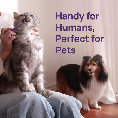 HICC PET Toothbrush for Cats & Small Dogs, Vet-Recommended Ergonomic Pet Toothbrush for Easy Teeth Cleaning, Gentle on Gums, Cat & Dog Dental Care, Improves Oral Hygiene. Toothpaste Not Included - Image 9