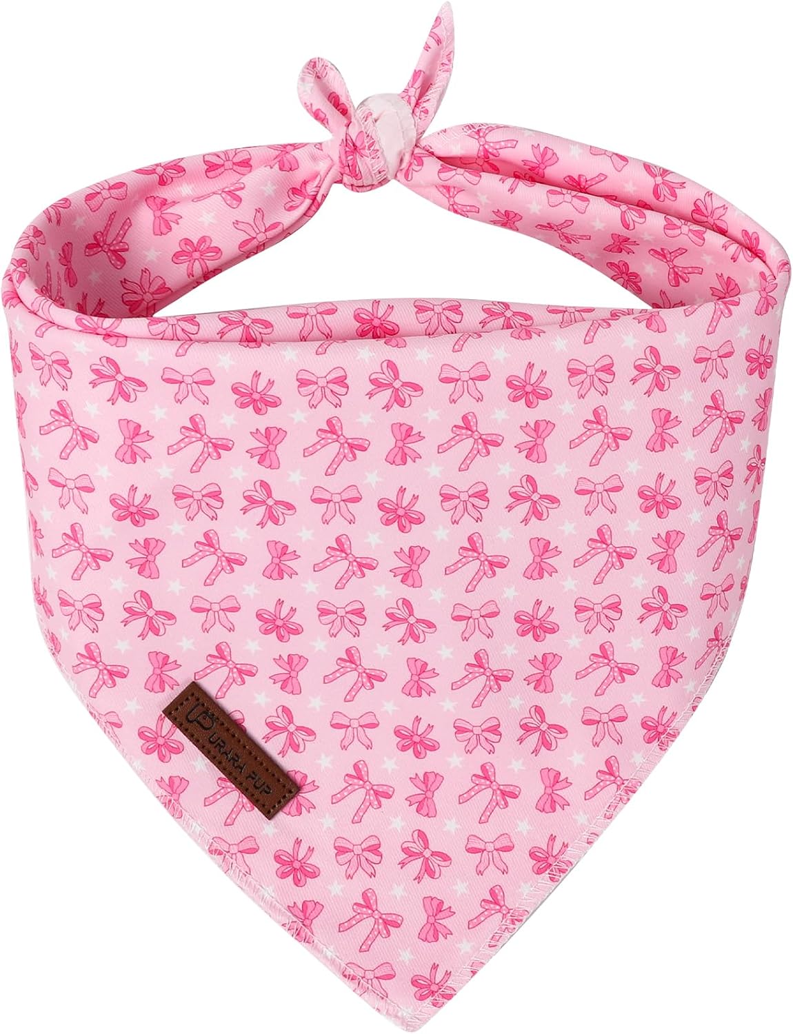 Summer Dog Bandana, UP URARA PUP Strawberry and Bowknot Triangle Bid Scarf for Medium Large Dogs, Cotton Kerchief for Girl Boy Puppies, Cute Spring FloralBandana,S - Image 9