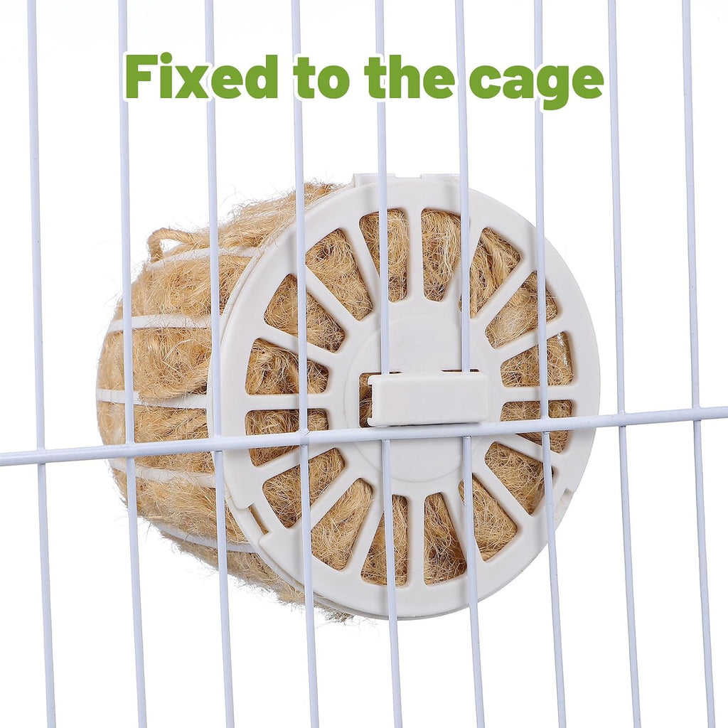 Reusable white plastic cage nest pad mounted on wire