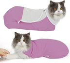 Cat Wrap for Cutting Nails, Self-Adhesive Cat Nail Clipping Restraint Bag, Anti-Scratch Cat Grooming Wrap Swaddle for Meds, SubQ Fluids, Ear Cleaning, Teeth Brushing & Vet Visits,Grey,M - Image 11