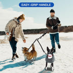 MingXpets dual dog leash extended view showing two bungee lines for medium dogs
