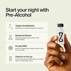 ZBiotics Pre-Alcohol Probiotic Drink travel friendly design.