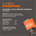 Close-up of the nutritional facts and grain-free ingredients on a Tiki Cat pouch.