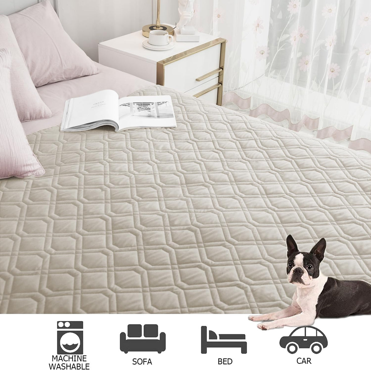 Internal Thermoplastic Polyurethane layer representation demonstrating the complete waterproof capabilities of the Ameritex pet cover.