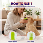 Pet dental care finger brush showing finger fit design