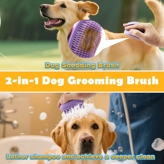 Peehss silicone pet curry brush showing thick pointed massaging bristles and fine teeth