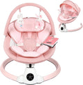 Uuoeebb portable electric baby swing front view in pink
