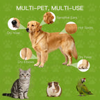 Alcohol free pet wipes cleaning dog paw pads before cream application