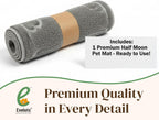 Folded gray cat litter mat showing soft paw friendly material
