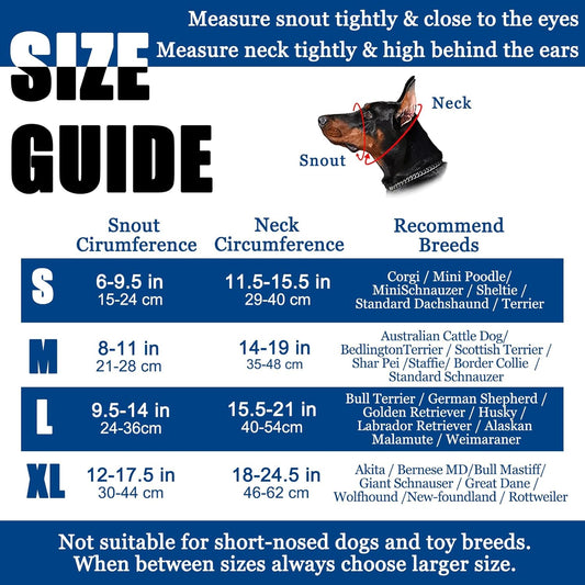 Barkless no pull dog halter showing padded noseband detail