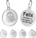 Ultra Joys Engraved Cat Name Tags Personalized - Stainless Steel Name Tag Pet Identification - Small Dog ID Tags Personalized for up to 4 Lines of Text - Pet ID Tags for Cat Collar - Pirate - Image 13