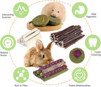 Natural sweet bamboo and apple wood sticks spread out for guinea pigs