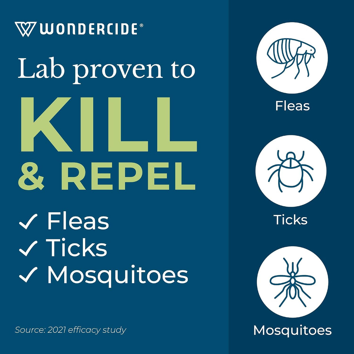 Wondercide natural essential oil flea and tick repellent misted on living room carpets.