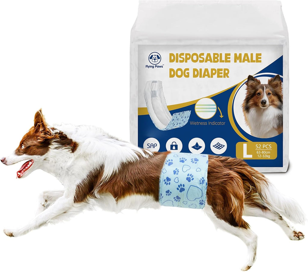 Male Dog Diapers with Wetness Indicator, Disposable Belly Band for Puppy Male Diapers, Doggie Wraps for Puppy Training, Incontinence (XS, 26 Count) - Image 15