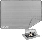 Silicone Dog Crate Mat, 40"x 28" Under Dog Crate Kennel Pad with Raised Edge, Washable Dogs Bed Mat, Waterproof, Leakproof, Protect Floors (Dark Grey) - Image 10
