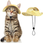DENTRUN Cat Bucket Hat with Ear Hole, Cotton Birthday Bonnet for Small Pets | Breathable cotton, Adjustable Secures fit, For birthday Party, For small cats, daily cute photos - Image 13