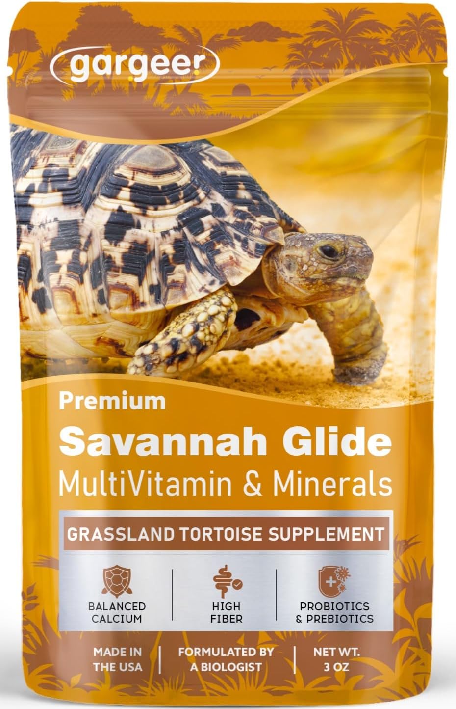 Gargeer Grassland Tortoise Multivitamin and Mineral Powder front view