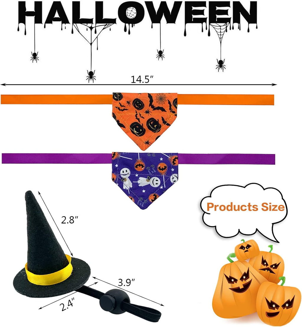 Vehomy small pet witch hat close up with adjustable elastic chin strap