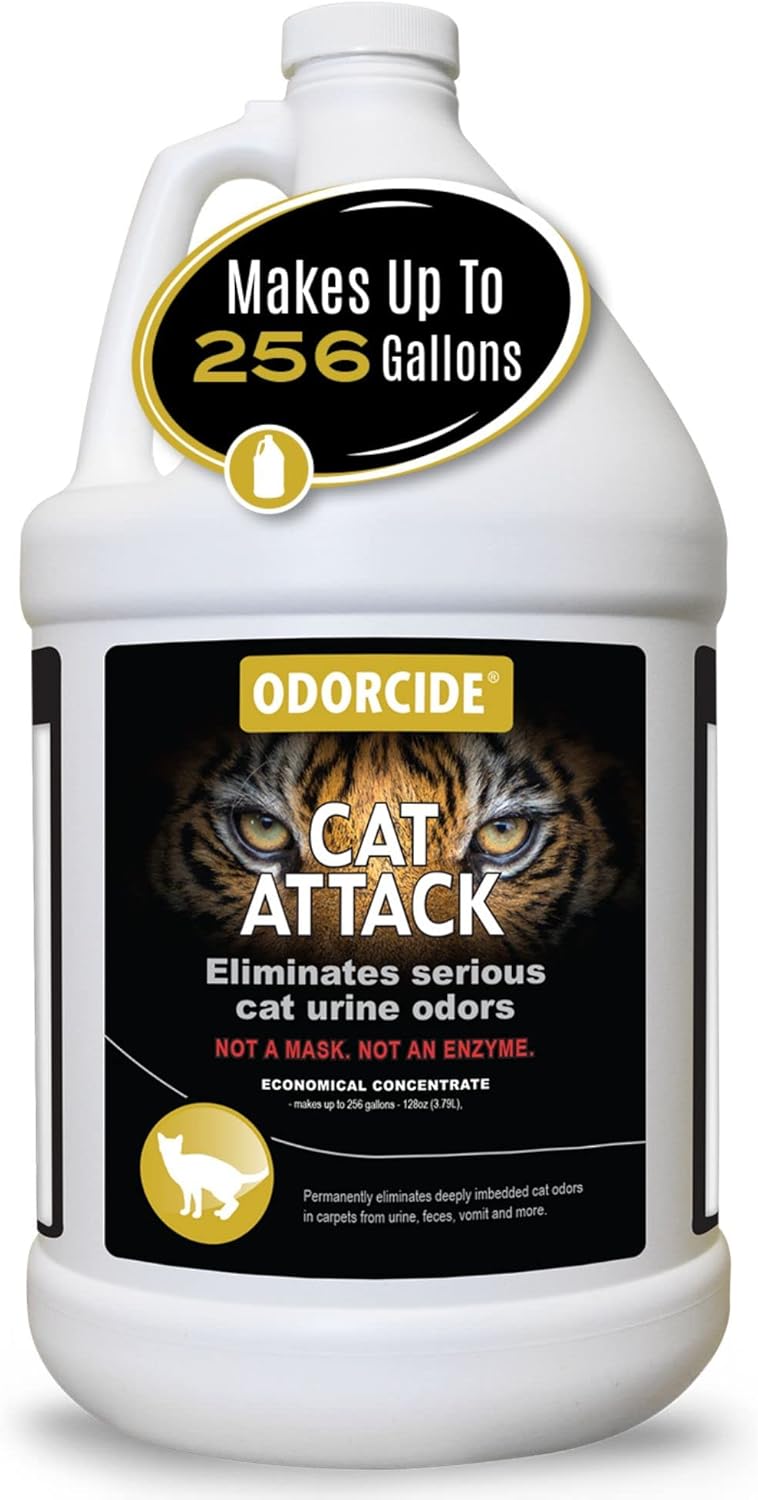 Odorcide Cat Attack concentrate packaging close up view