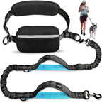 Uppetly hands-free dog running leash with waist belt and pouch front view
