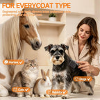 LARYEECHA pet deshedding brush showing ergonomic non slip grip