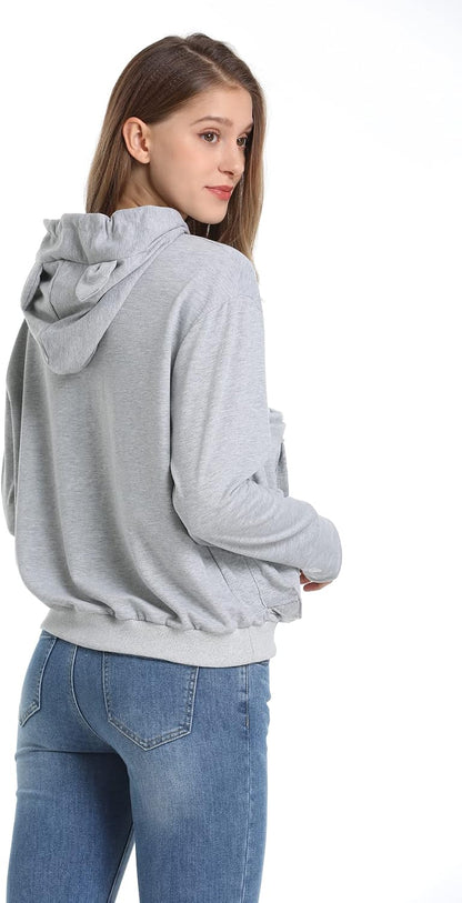 LINYUCHEN unisex pet hoodie showing the built in thumbhole cuffs details