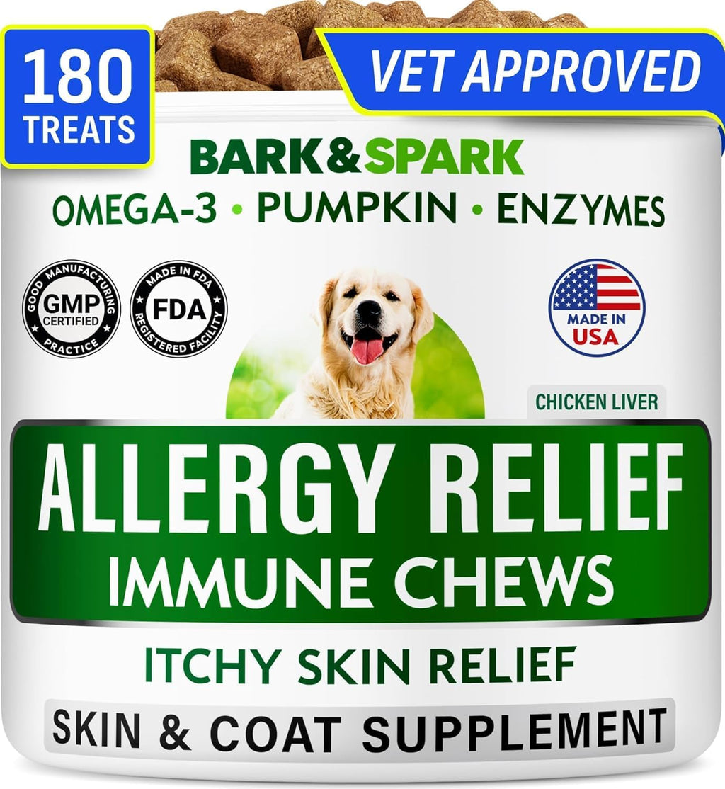 BARK&SPARK Omega 3 for Dogs - 180 Fish Oil Treats for Dog Shedding, Skin Allergy Chews, Itch Relief, Hot Spots Treatment - Joint Health - Skin and Coat Supplement - EPA & DHA Fatty Acids - Salmon Oil - Image 15