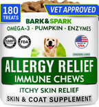 BARK&SPARK Omega 3 for Dogs - 180 Fish Oil Treats for Dog Shedding, Skin Allergy Chews, Itch Relief, Hot Spots Treatment - Joint Health - Skin and Coat Supplement - EPA & DHA Fatty Acids - Salmon Oil - Image 15