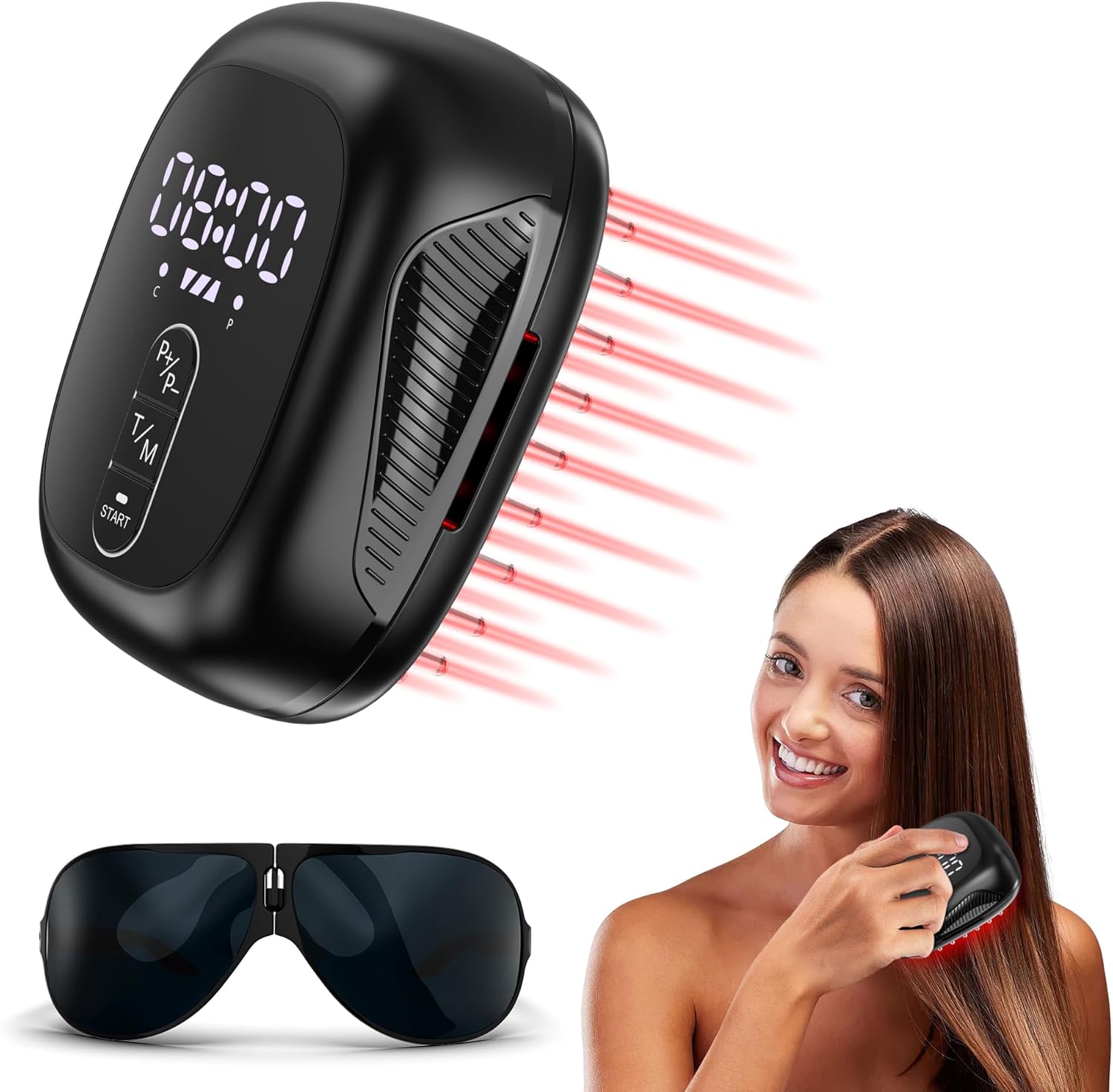 KTS Laser Therapy Hair Growth Comb front view for hair regrowth