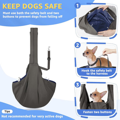 SlowTon dog carrier front zipper pocket storage
