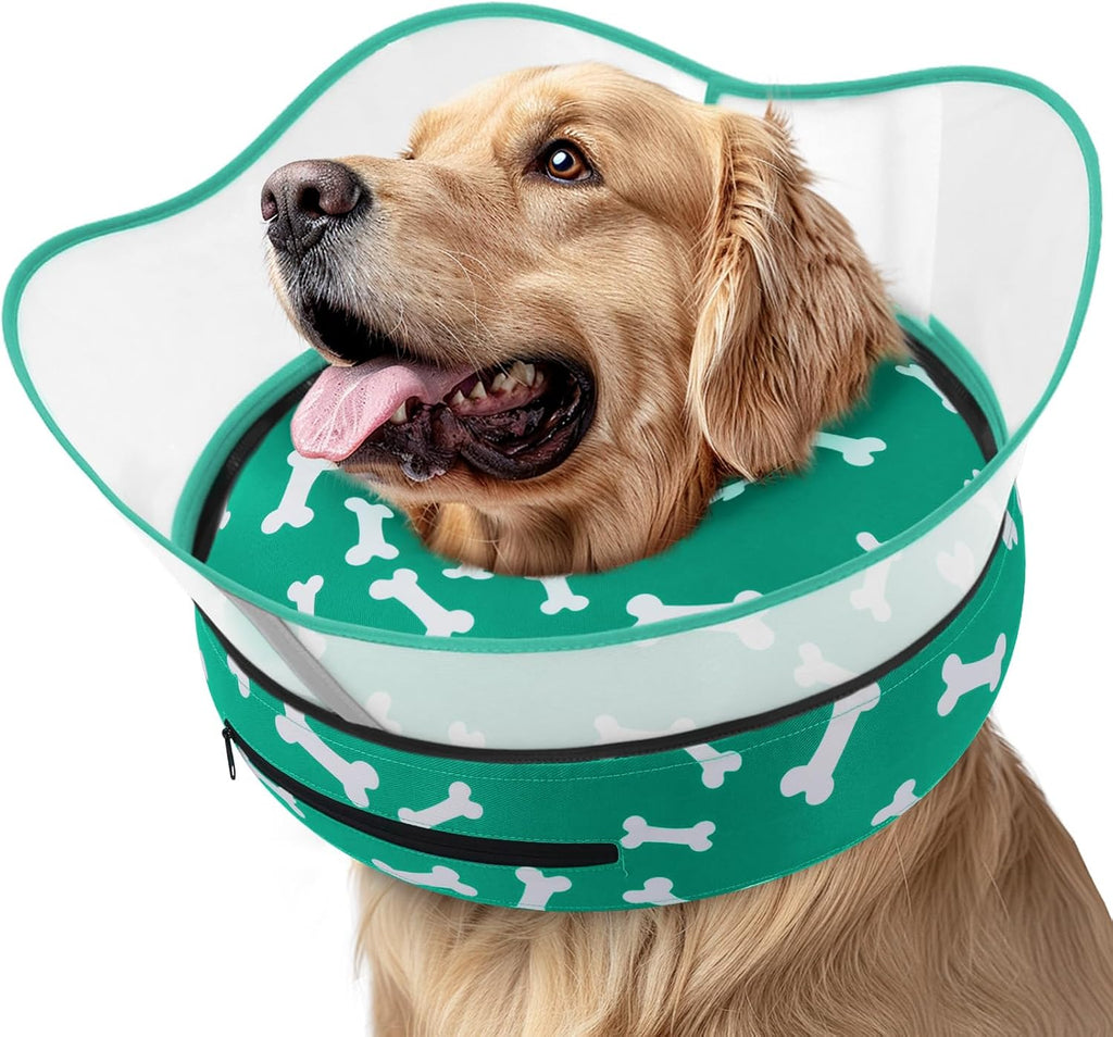 Supet Raised Inflatable Dog Cone Collar to Stop Licking, Soft Dog Cone Alternative After Surgery, Doggie Neck Donut Collar for Small Medium Large Dogs - Image 10