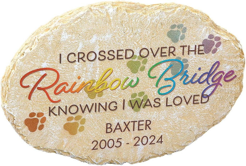 Fox Valley Traders Custom Forever Pet Memorial Garden Stone, Customized Indoor/Outdoor Dcor, Crafted with 100% Resin, Loss of Pet Sympathy Gift - Measures 12" Long x 7 1/2" Wide x 1/2" High - Image 10