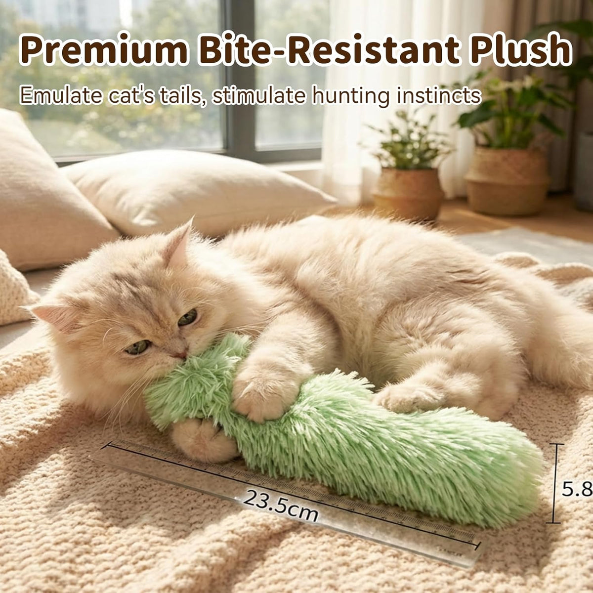 Cat playing with Maxtooa crinkle pillow