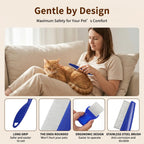 Top down view of the 6-piece HJZHII pet grooming kit