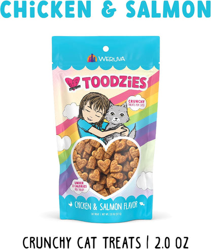 Back of Weruva BFF Toodzies two ounce bag showing clean ingredients and guaranteed analysis
