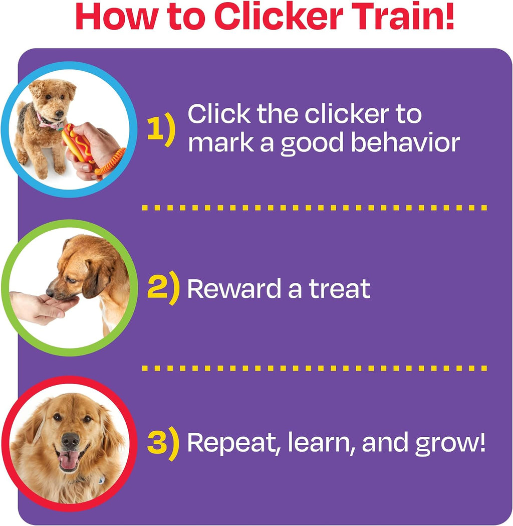 Authentic Brightkins USA imported dog clicker tool for positive reinforcement behavior training.