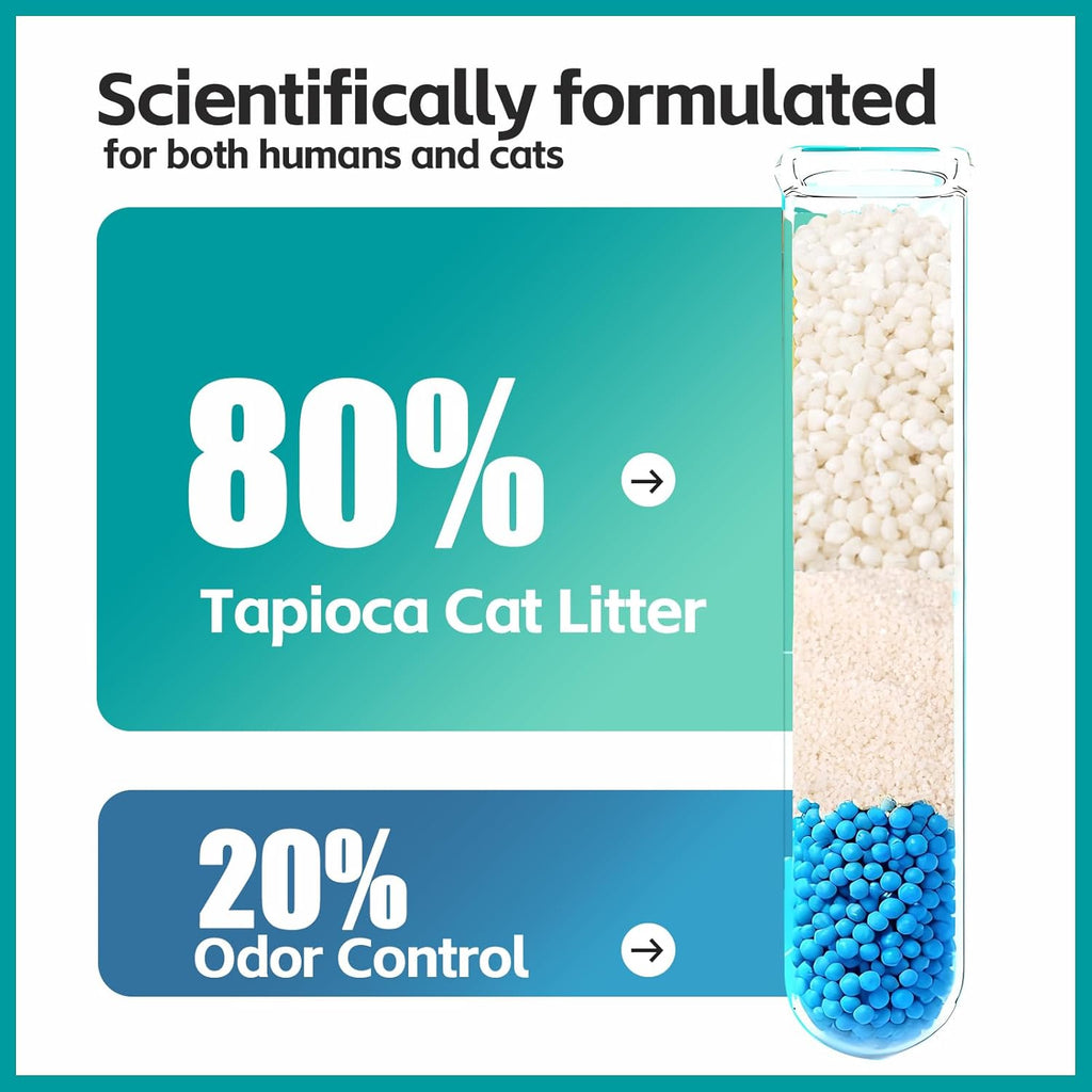 Moonforest cassava cat litter clumping action demonstration