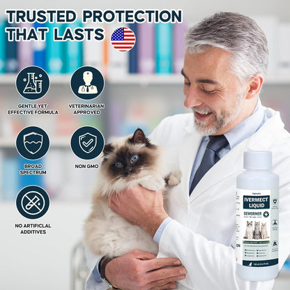 Clinical grade cat wormer supplement for internal balance and gut support
