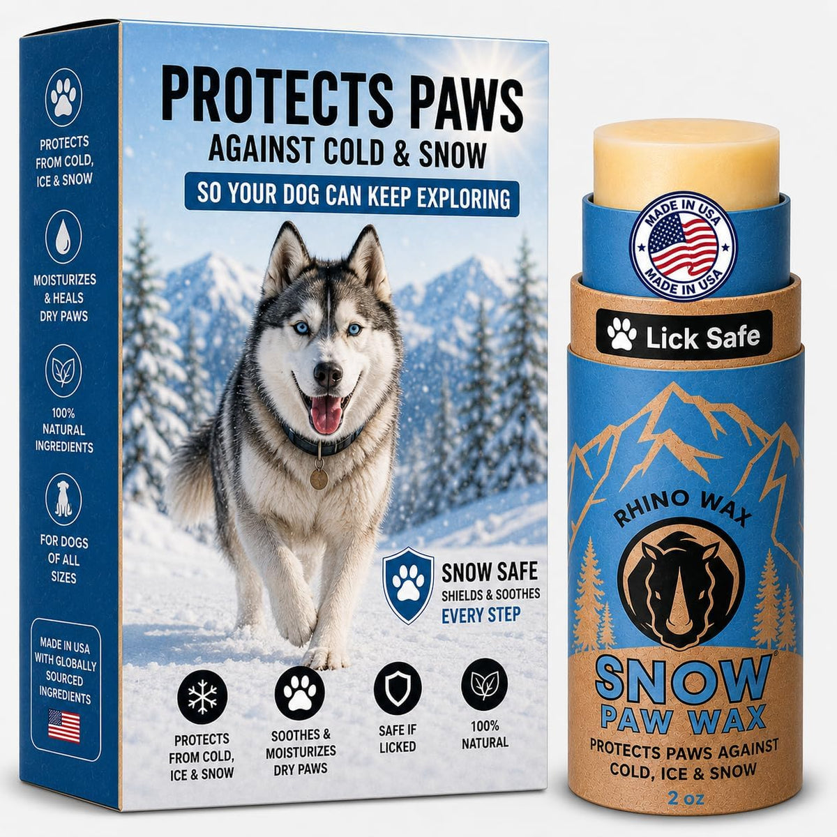 Rhino Wax - Dog Paw Protector for Hot Pavement - Use Street Wax Before Taking Dogs on Asphalt - Balm Protects from Warm Surfaces Rocks Road Debris - Great for Dogs who Hate Dog Shoes for Hot Pavement - Image 10