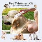 Full packaging of the authentic USA imported KIKETECH pet grooming kit with cleaning brush and oil