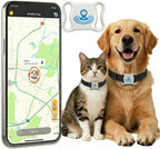 Generic Nilone Smart Pet Collar Tracker front view of the white wing-shaped tracking tag.