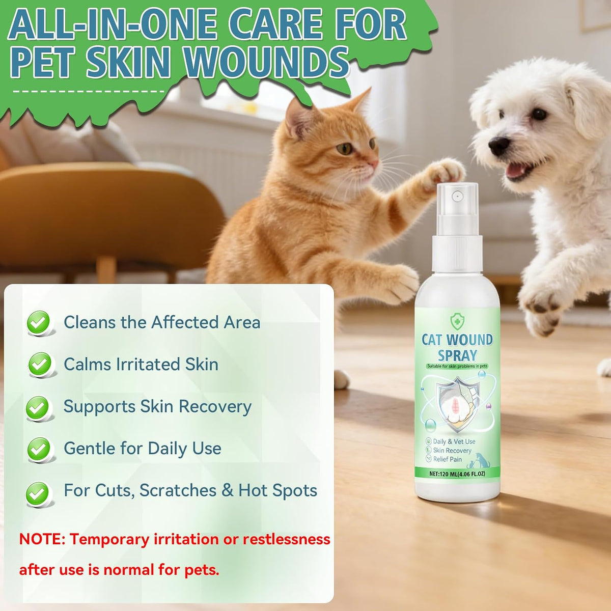 Lick safe cat scratching irritation and bug bite soothing solution